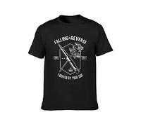 TAOKEBEAR Falling in Reverse Love and Hate Unisex 100% Cotton Short-Sleeve T-Shirts Black XXL