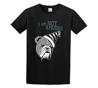 TAOKEBEAR I Am Not Amused Unisex 100% Cotton Short-Sleeve T-Shirts Black XL