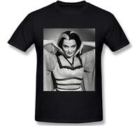 TAOKEBEAR Lily Munster Creative Unisex 100% Cotton Short-Sleeve T-Shirts Black L