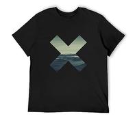 TAOKEBEAR Mountain X Cross XX View Coexist Indie Unisex 100% Cotton Short-Sleeve T-Shirts Black L