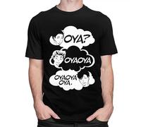 TAOKEBEAR OYA OYA .. Haikyuu Kuroo Akaashi Bokuto Manga Unisex O-Neck 100% Cotton Short-Sleeve T-Shirts Black XXL