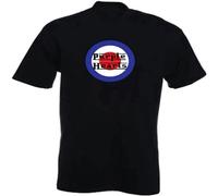 TAOKEBEAR Purple Hearts GB Target Punk Mod Revival Unisex 100% Cotton Short-Sleeve T-Shirts Black XXXL