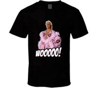 TAOKEBEAR Ric Flair Wooooo Wrestling Unisex 100% Cotton Short-Sleeve T-Shirts Black XXL