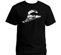 TAOKEBEAR Vintage Train Lokomotive Old Retro Look Black Unisex 100% Cotton Short-Sleeve T-Shirts Black M