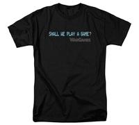 TAOKEBEAR War Games Shall We Play A Game Retro 80S Movie Unisex O-Neck 100% Cotton Short-Sleeve T-Shirts Black XXXL