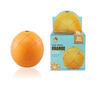 TaoLeLe Cube Magique Banane 3 × 3 Cube de Bitesse Banane 1: 1 Cube de Fruits 3D Réaliste Cube de Puzzle en Forme spéciale Jouets éducatifs pour Enfants (Orange)