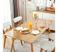 TAOLITAO Nappe Transparente Rectangulaire 160 x 200 cm Éviter de Se Salir Nappe de Protection de Table Transparente Facile à Nettoyer pour Salle à Manger, Fête, Établi, Couleur Transparente