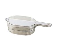 Taomi Artifact Bol Passoire à Riz Multifonctionnel pour Cuisine - Gris, 33 x 14,5 x 9 cm, Égouttoir PET + ABS avec Base Antidérapante pour Laver Fruits et Riz