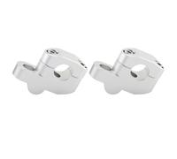 TAOMYDS Pince Rehaussement Guidon Moto 22 Mm 25 Mm 28 Mm Universel Guidon Risers Extension Arrière Déplacé Riser Pontets Guidon De Moto(Silver,25mm)