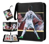 TAOPE Classeur Cartes à Collectionner de Football, 400 Pochettes Cahier Range Carte à Glissière, Classeur Carte Album avec 4 Feuilles 50 Pages Pochette Rangement pour Football Présentoir de Cartes