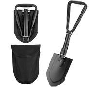 TAOPE Pelle Multifonction, Pelle Pliante Portable 58cm, Pelle Pliante Multifonctionnelle pour Couper Branches, Camping, Jardinage, Voiture d'urgence, Sac à Dos, Randonnée, Pêche, Tranchées - Noir