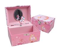 TAOPU Boîte à musique bijoux boîte de réception meilleur cadeau jouet pour les filles rotation Licorne musique boîte à bijoux