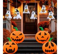 TaoQ C 10 Pièces 40 CM, 22 CM Halloween Ballons gonflables Décorations Ballons de fantôme de Citrouille d'halloween gonflables pour Maison hantée Fête de l'horreur Décoration de Jardin