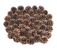 TaoQ C 50 Pièces Petites Pommes de Pin Mini Naturelles Décorations en Pommes de Pin de Noël pour Sapin de Noël Mariage Fête à Domicile Les Guirlandes Ornements