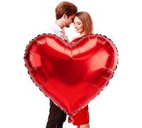 TaoQ C Lot de 8 grands ballons en forme de cœur en mylar rouge en forme de cœur pour Saint-Valentin, anniversaire, fiançailles, mariage