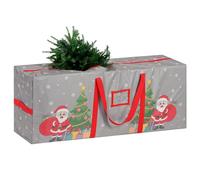 TaoQ C Sac Rangement Sapin de Noël, 165 CM x 38 CM x 76 CM Grand Sac de Rangement pour Sapin de Noël avec Poignées et Fermeture à Glissière pour Arbres Artificiels Guirlande, Gris