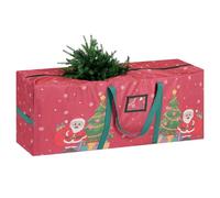 TaoQ C Sac Rangement Sapin de Noël, 165 CM x 38 CM x 76 CM Grand Sac de Rangement pour Sapin de Noël avec Poignées et Fermeture à Glissière pour Arbres Artificiels Guirlande, Rouge