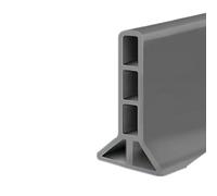 TAOQILE Seuil de Douche Barrage d'eau, Barriere de Douche Anti Débordement, Barrage d'eau Pliable Joint, pour Joint Douche Sol Séparation Humide et Sèche d'eau, Hauteur 10cm (150cm,Gris)
