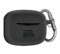 Taoricen Housse de Protection en Silicone pour JBL Tune Buds 2 Casque, Anti-poussière Étui Souple avec Mousqueton (Noir)