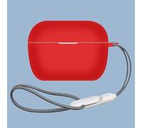 Taoricen Housse en Silicone pour Sennheiser ACCENTUM Clip, Couverture intégrale Anti-poussière Étui de Protection avec Crochet + Lanière (Rouge)