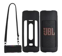 Taoricen Silicone Housse de Protection pour JBL Grip avec Mousqueton et Bandoulière (Schwarz)