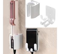 Taoricen Support mural compatible avec Dyson Airstrait/Airwrap/Corrale/HD17, aluminium Airstrait HT01 avec support de câble d'alimentation, base sans perçage