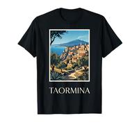 Taormina Sicile Amphithéâtre côtier Voyage Design T-Shirt
