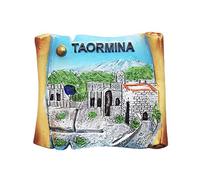 Taormina Sicile Italie 3D Réfrigérateur Aimant Souvenirs À La Main Résine Magnétique Autocollants À La Maison Cuisine Décoration, Taormina Aimant Réfrigérateur Collection Cadeau