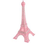 Taotenish Figurine Tour Eiffel en métal Paris Tour Eiffel en forme de support à bijoux - Modèle vintage - Rose