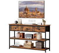 Taotigzu Console Meuble Salsa Table d'appoint en Bois et métal avec 3 Tiroirs et Étagère,Table d’Entrée Meuble de Rangement pour Salon, Entrée