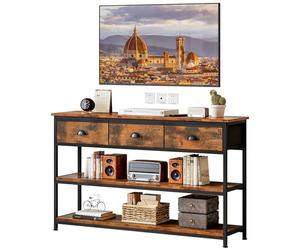 Taotigzu Console Meuble Salsa Table d'appoint en Bois et métal avec 3 Tiroirs et Étagère,Table d’Entrée Meuble de Rangement pour Salon, Entrée