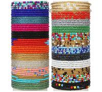 Taouzi Perles de taille pour femme - Chaîne de corps élastique à perles colorées - Chaîne de taille pour la plage, le bikini - Bijoux d'été pour femmes et filles, Verre Pierre, Alexandrite créée