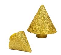 Taoxekoro Lot de 2 fraises à chanfreiner diamantées M10 38/50 mm pour sculpture conique pour carreaux de porcelaine
