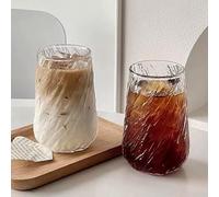 Taoyanmo Lot de 2 verres transparents en cristal pour latte macchiato et cappuccino - 400 ml - Réutilisables - Pour cocktail, maison, boissons chaudes et froides