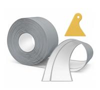 TAOYIO Plinthe Souple Autoadhésive,12M PVC Plinthe Adhesive50x20mm, Plinthe Cuisine Corniere PVC Autocollante pour Cuisine et salle de bain 5x2 gris
