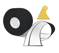 TAOYIO Plinthe Souple Autoadhésive PVC 12M, 50x20mm, Cornière Autocollante pour Cuisine et Salle de Bain, 5x2 Noir