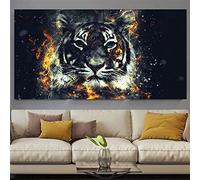 Taoyoou DIY 5D Diamant Peinture Kits Tigre Full Drill Diamond Painting Adultes Enfant Diamant Broderie Point De Croix Cristal Strass Toile Artisanat Maison Stickers Murale Décor Cadeau 60x120cm