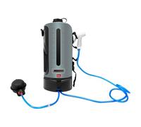 Taozhiyy Douche de camping 12 l - Douche solaire portable avec pompe à air - Sac de rangement - Pommeau de douche et tuyau de 6 m - Douche de jardin pour l'extérieur, le lavage du camping, le jardin