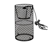 TAOZHUGONG Lampe chauffante pour reptiles - Panier de protection E27 - Grille de protection de lampe - Grille de protection de lampe - Pour terrarium - Panier de protection avec interrupteur en