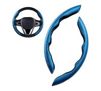 TaoZong Couvre Volant de Voiture pour Mitsubishi Pajero Old Mitsubishi Pajero Sport, Protection de Volant Fibre de Carbone Accessoires,B/Blue