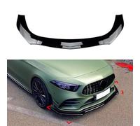 TaoZong Voiture Becquets Avant pour Mercedes Benz A-Class W177 2019-2022,Jupe Pare-Chocs Avant Lıp Spoiler Séparateur Protecteur Garniture Accessoires,A-Gloss Black