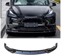 TaoZong Voiture Becquets Avant pour Tesla Model Y 2020-2023,Jupe Pare-Chocs Avant Lıp Spoiler Séparateur Protecteur Garniture Accessoires,B-Black