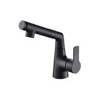 Tap Bassin avec pulvérisateur Poil à ° Rotatif But Down Baser Water Cold Wafatory Laiton Simple Manche Multi-Fin Salle de Bain rétractable Robinet, Peinture