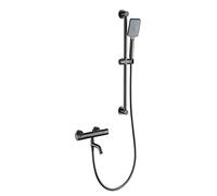 Tap de Bain Mural avec Douche Ensemble de Douche mélangeur de Remplissage de Bain Gris Tapeur avec Douche à Main tournant Son mélangeur de Douche Le Plus Tape-c/b