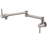 Tap d'évier de cuisine pour la ferme de bar commerciale, robinet de remplissage en pot, robinet de cuisine pliable mural mural, robinet à lavabo à or rose à trou simple froid, ratouage de laiton