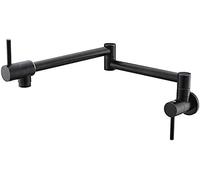 Tap d'évier de cuisine pour la ferme de bar commerciale, robinet de remplissage en pot, robinet de cuisine pliable mural mural, robinet à lavabo à or rose à trou simple froid, ratouage de laiton