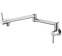 Tap d'évier de cuisine pour la ferme de bar commerciale, robinet de remplissage en pot, robinet de cuisine pliable mural mural, robinet à lavabo à or rose à trou simple froid, ratouage de laiton