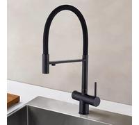 Tap filtre à eau à 3 voies Cuisine à boire Taps Sétrat du lavabo Sortir, Tap de cuisine pivotant à 360 °, mélangeur Kchen Taps 1 trou, gris pistolet LWX