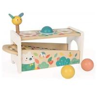 Tap Tap Xylo Pure - Jouet en Bois 2 en 1 - Set Jeu d'Éveil Musical et d'adresse + Carte Tigre - 3 balles + Marteau + Xylophone