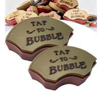 Tap to Bubble - Clicky Fidget Button, Press-Type Fingertip Toy, Satisfying Tactile Click Toy for Stress Relief Tactile Stimulation, Portable Pocket Fidget Gadget for Classroom Home(Pink*2)